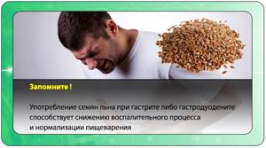 Отвар семян льна для желудка и кишечника: лен при гастрите